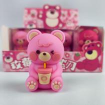 Apontador Ursinho Lotso Rosa Toy Story Emborrachado Decorado Colecionável Divertido Papelaria Kwaii