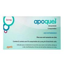 Apoquel 3,6 mg c/ 20 comprimidos para cachorro atopico/ dermatite arlegica/ anti coceira - Zoetis