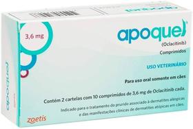 Apoquel 3,6mg caixa com 20 comprimidos Apoquel 3,6mg caixa com 20 comprimidos