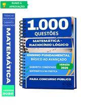 Apostila 1000 Questões Matemática Ensino Fundamental Concurso Público 2026 Completa Atualizada