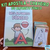 Apostila alfabeto Fônico + Chaveiro do alfabeto fônico! (plastificado, correntinha e ilhoses)