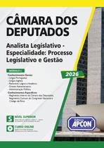 Apostila Câmara dos Deputados 2026 Analista Legislativo Especialidade Processo Legislativo e Gestão