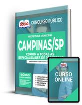 Apostila Campinas - SP 2022 - Especialidades de Professor - Editora Opção