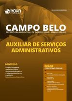 Apostila Campo Belo MG Auxiliar de Serviços Administrativos