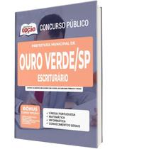 Apostila Concurso Ouro Verde Sp - Escriturário - Apostilas Opção