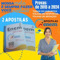 Apostila Enem Provas Antigas Anteriores 10 Anos de 2015 a 2024 Gabaritos e Folhas de Redação