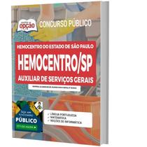 Apostila Hemocentro Sp - Auxiliar De Serviços Gerais - Apostilas Opção