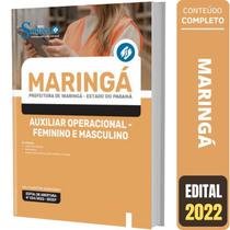 Apostila Maringá Pr - Auxiliar Operacional - Masculino