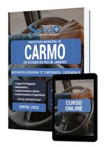 Apostila Prefeitura de Carmo - RJ - Motorista Categoria B e D Apostila Prefeitura de Carmo - RJ - Motorista Categoria B e D
