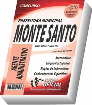 Apostila Prefeitura De Monte Santo - Agente Administrativo - Curso oficial