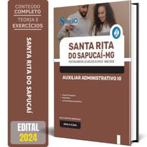 Apostila Prefeitura Santa Rita Do Sapucaí Mg 2024 Auxiliar - Editora Solucao