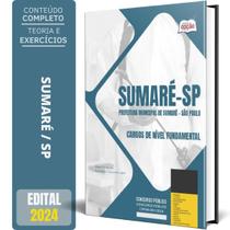 Apostila Prefeitura Sumaré Sp 2024 Cargos Nível Fundamental