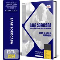 Apostila Saae Sorocaba Sp 2024 - Agente De Apoio Saneamento - Apostilas Opção