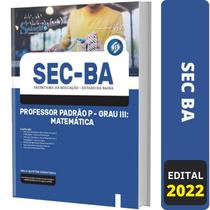Apostila Sec Ba - Professor Padrão P - Grau 3 Matemática - Editora Solucao