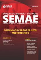 Apostila Semae Rio Preto Sp - Cargos Nível Médio E Técnico