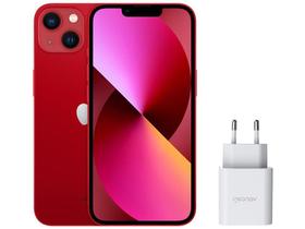 Apple iPhone 13 128GB (PRODUCT)RED Tela 6,1” 12MP - iOS + Carregador de Parede Entrada USB-C Geonav