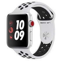 Apple Watch Nike+ Cellular, 42 mm, Alumínio Prata, Pulseira Esportiva Nike Preto/Cinza e Fecho Clássico - MQME2BZ/A