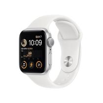 Apple Watch SE 40mm GPS Caixa Prateada de Alumínio Pulseira Esportiva Branca