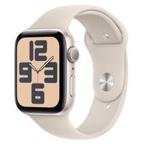 Apple Watch SE 44mm GPS Caixa Estelar de Alumínio, Pulseira Esportiva Estelar, Tamanho M/G, Neutro em Carbono - MRE53BZ/A
