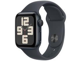 Apple Watch SE GPS Caixa Meia-noite de Alumínio 40mm Pulseira Esportiva Meia-noite P/M