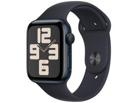 Apple Watch SE GPS Caixa Meia-noite de Alumínio 44mm Pulseira Esportiva Meia-noite P/M