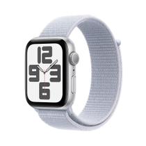 Apple Watch SE GPS Caixa prateada de alumínio 44 mm Pulseira loop esportiva nuvem azul