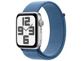 Apple Watch SE GPS Caixa Prateada de Alumínio 44mm Pulseira Loop Esportiva Azul-inverno (Neutro em Carbono)
