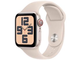Apple Watch SE GPS + Cellular Caixa Estelar de Alumínio 40mm Pulseira Esportiva Estelar P/M