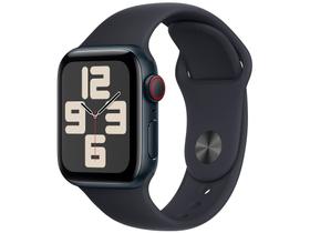 Apple Watch SE GPS + Cellular Caixa Meia-noite de Alumínio 40mm Pulseira Esportiva Meia-noite P/M