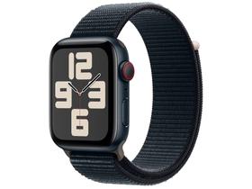 Apple Watch SE GPS + Cellular Caixa Meia-noite de Alumínio 44mm Pulseira Loop Esportiva Meia-noite (Neutro em Carbono)