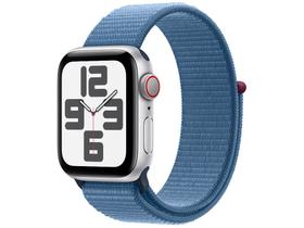 Apple Watch SE GPS + Cellular Caixa Prateada de Alumínio 40mm Pulseira Loop Esportiva Azul-inverno (Neutro em Carbono)