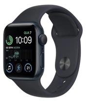 Apple.Watch.SE GPS meia-noite de alumínio 40 mm Pulseira esportiva meia-noite 2 GERAÇÃO - IMPORTSLITORAL
