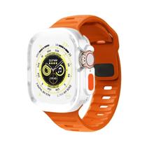 Apple Watch Série 9 8 7 6 5 4 3 Silicone Candy Case Strap 45mm 41mm 44mm 40mm Faixa De Borracha Se