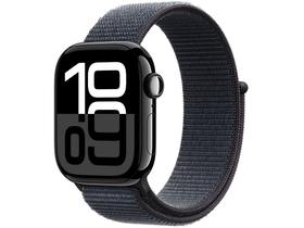 Apple Watch Series 10 GPS Caixa Preta Brilhante de Alumínio 42mm Pulseira Loop Esportiva Tinto