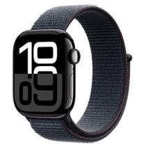 Apple Watch Series 10 (GPS + Cellular 42 mm) Caixa de Alumínio Preta, Pulseira Loop Esportiva Tinto