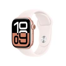 Apple Watch Series 10 GPS + Cellular, Caixa Cor de Ouro Rosa de Alumínio de 42 mm, Pulseira Esportiva Blush-Clara, Tamanho P/M - MWX93AM/A