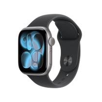 Apple Watch Series 11 GPS - Caixa cinza-espacial de alumínio 42 mm - Pulseira esportiva preta P/M