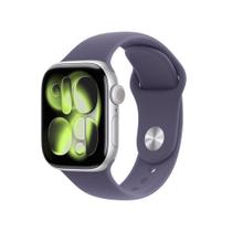 Apple Watch Series 11 GPS, Caixa Prateada de Alumínio de 42 mm, Pulseira Esportiva Roxo-névoa, Tamanho P/M - MEU64AM/A