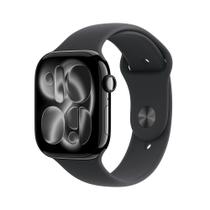 Apple Watch Series 11 GPS - Caixa preta brilhante de alumínio 46 mm - Pulseira esportiva preta M/G