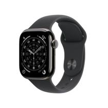 Apple Watch Series 11 GPS + Cellular - Caixa ardósia de titânio 42 mm - Pulseira esportiva preta M/G