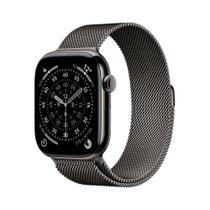 Apple Watch Series 11 GPS + Cellular - Caixa ardósia de titânio 46 mm - Pulseira ardósia estilo milanês P/M Apple Watch Series 11 GPS + Cellular - Caixa ardósia de titânio 46 mm - Pulseira ardósia estilo milanês P/M