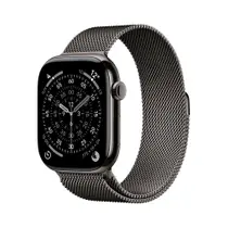Apple Watch Series 11 GPS + Cellular - Caixa ardósia de titânio 46 mm - Pulseira ardósia estilo milanês P/M