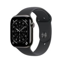 Apple Watch Series 11 GPS + Cellular - Caixa ardósia de titânio 46 mm - Pulseira esportiva preta P/M