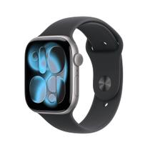 Apple Watch Series 11 GPS + Cellular - Caixa cinza-espacial de alumínio 46 mm - Pulseira esportiva preta P/M