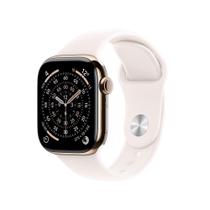 Apple Watch Series 11 GPS + Cellular - Caixa dourada de titânio 42 mm - Pulseira esportiva blush-clara M/G