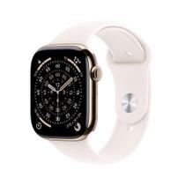 Apple Watch Series 11 GPS + Cellular - Caixa dourada de titânio 46 mm - Pulseira esportiva blush-clara P/M