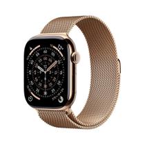 Apple Watch Series 11 GPS + Cellular, Caixa dourada de Titânio de 46 mm, Pulseira dourada estilo milanês, Tamanho M/G - MFD84AM/A