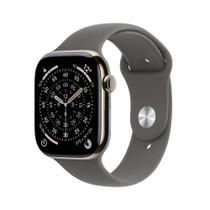 Apple Watch Series 11 GPS + Cellular - Caixa natural de titânio 46 mm - Pulseira esportiva cinza-pedra P/M