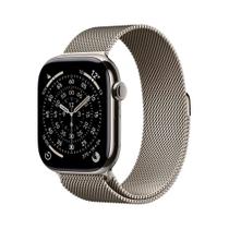 Apple Watch Series 11 GPS + Cellular - Caixa natural de titânio 46 mm - Pulseira natural estilo milanês P/M