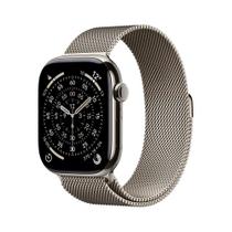 Apple Watch Series 11 GPS + Cellular, Caixa Natural de Titânio de 46 mm, Pulseira Natural Estilo Milanês, Tamanho M/G - MFD04AM/A